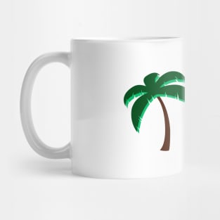 green leaves palm tree illustration Mug